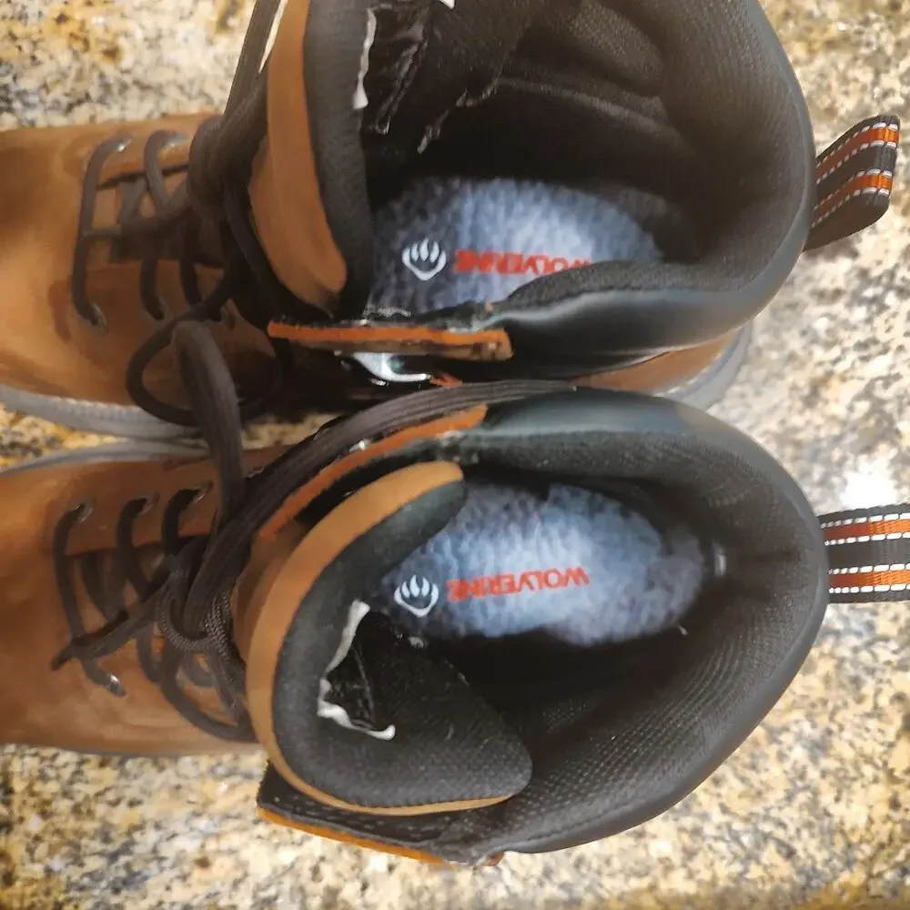 Wolverine Brown Leather Work Boots Size 10M Stock No. W241023 - Picture 8 of 14